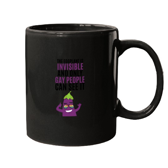 Invisible eggplant Mugs for your gay friend