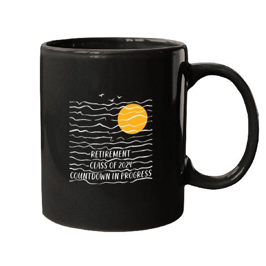 2024 Retirement Countdown Beach Mugs