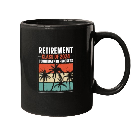 2024 Retirement Countdown Beach Mugs