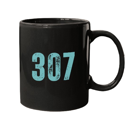 307 Area Code Wyoming Mugs