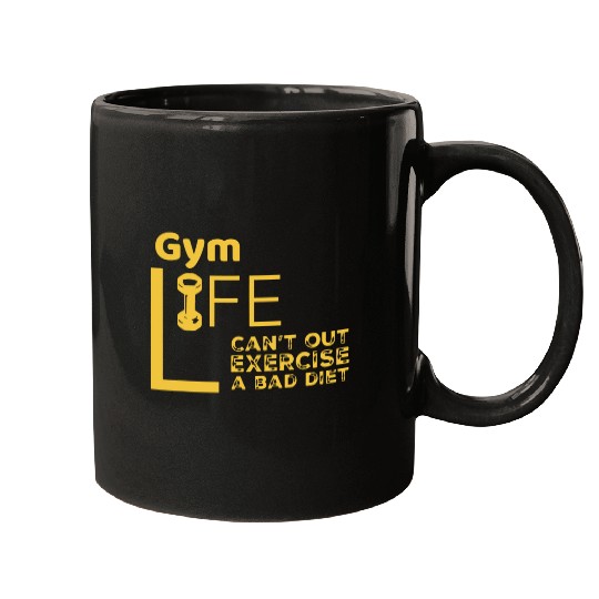 Gym Rat Bad Diet Exercise Mugs