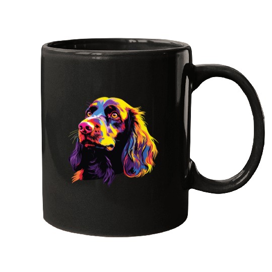 Watercolor Colorful Boykin Spaniel Mugs