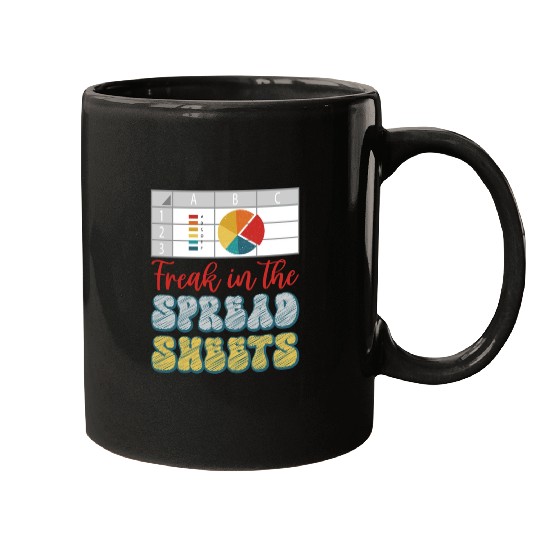 Freak In The Spreadsheets Funny Accountant Mugs