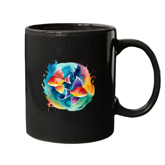 Color splash zodiac: Pisces Mugs