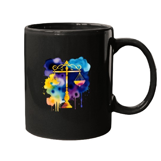 Color splash zodiac: Libra Mugs