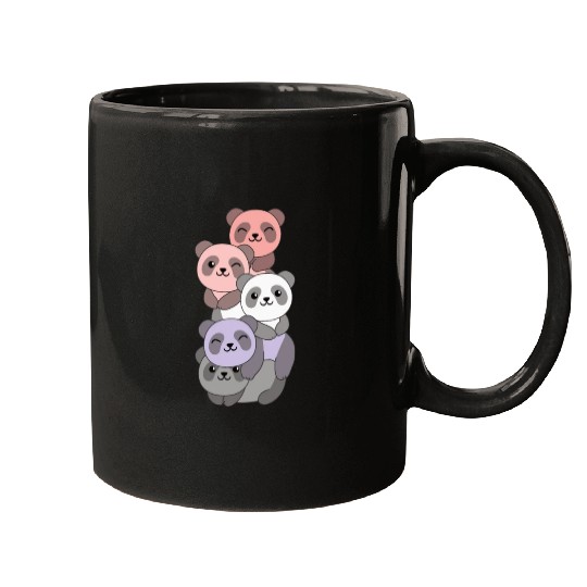 Cupioromantic Flag Pride Lgbtq Cute Panda Mugs