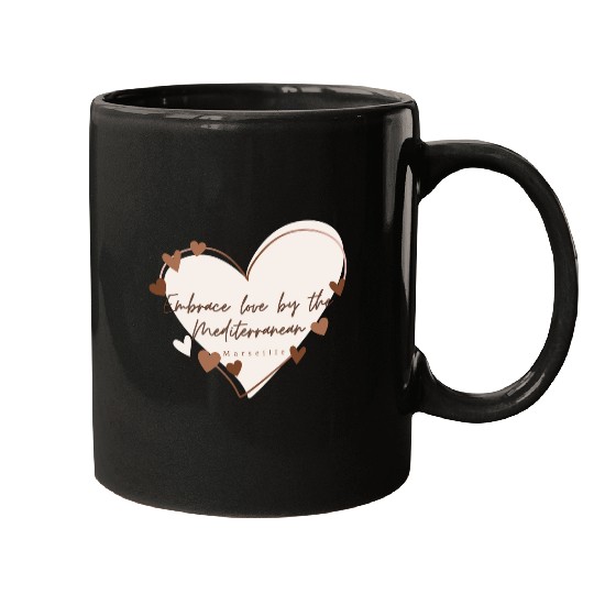 Embrace love by the Mediterranean Mugs