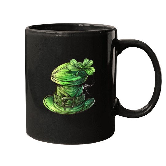 St Patrick Irish Green Hat Mugs
