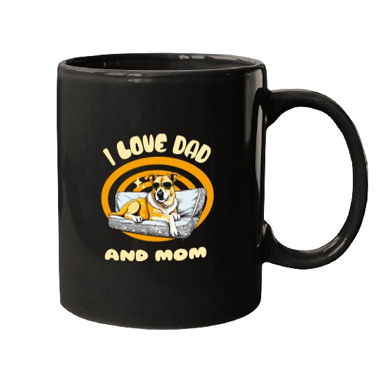 I Love Dad and Mom - Dog Mugs