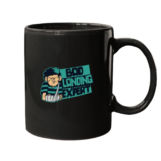 Bad Landing Expert Broken Finger Broken Bone Bone Mugs