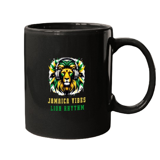 Jamaica lion reggae design Mugs