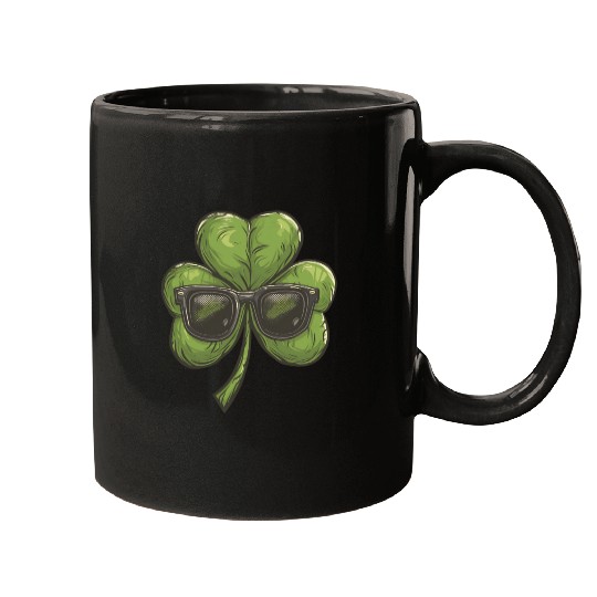 Shamrock Clover Sunglasses Saint Patrick's Day Mugs