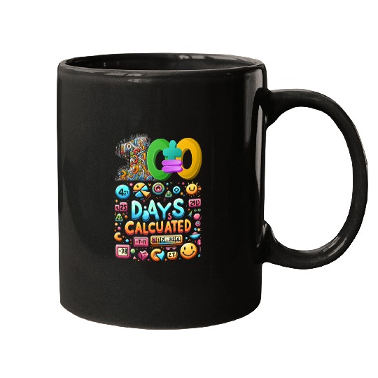 School Mugs, 100 Days Calculated Numbers