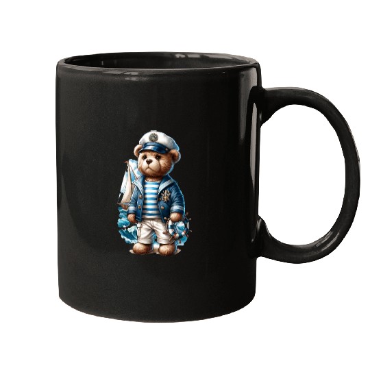 Adventurous Teddy Bear Sailing Mugs
