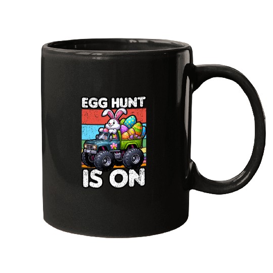 EGG HUNT IS ON EASTER Mugs