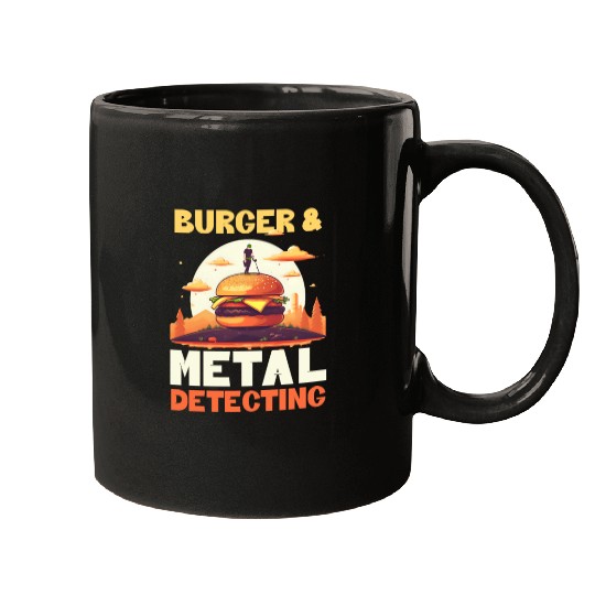 Metal Detecting Burger And Detecting Mugs
