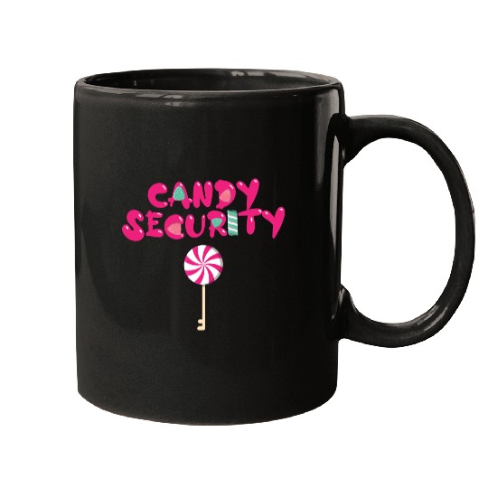 Candy Security Mom Dad Matching Birthday Costume Mugs