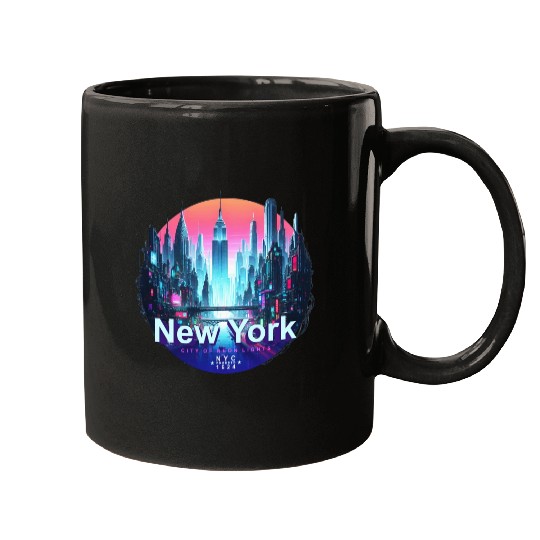 NYC neon light Mugs
