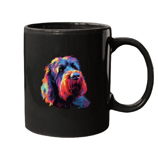 Colorful Russian Black Terrier Mugs