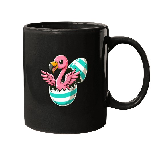Flamingo Hatching from Easter Egg Easter Surprise Mugs