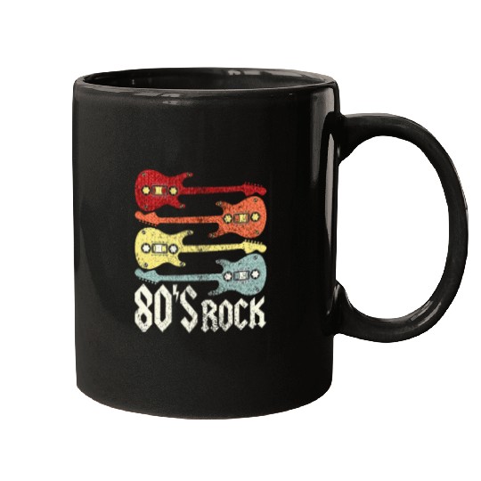 80s Rock Band Guitar Cassette Tape 1980s Mugs