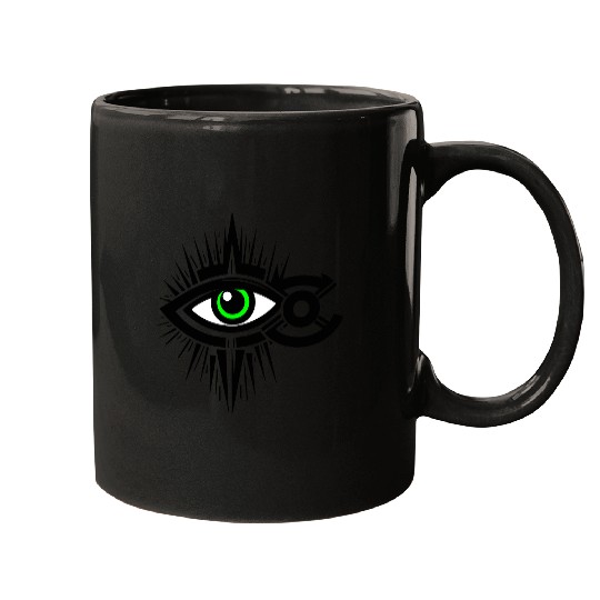Green Eye Design Vector 3 Colors Mugs