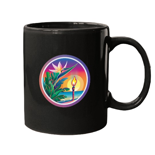 Paradise Flower and Torch Mugs
