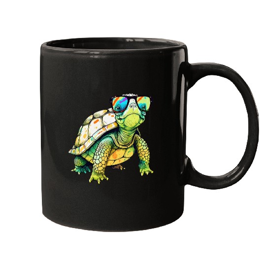 Turtle Colorful Turtle Outfit Mens Turtle Lover Mugs