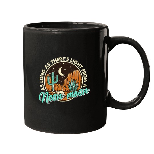 Neon Moon Cactus Country Mountain Western Cow Mugs