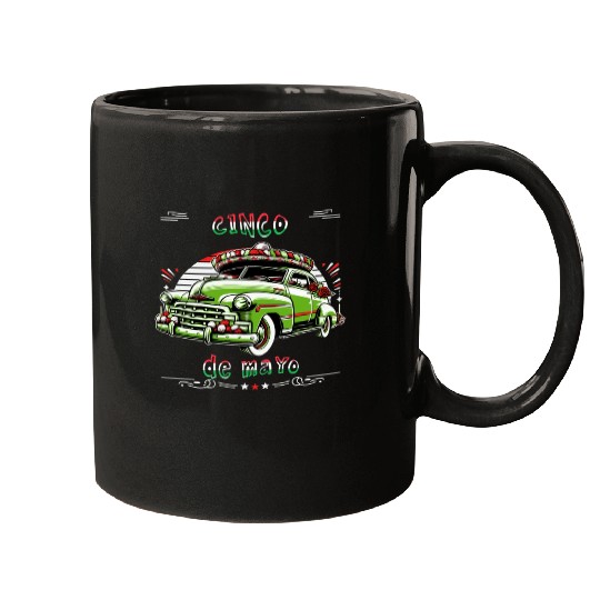 Cinco de mayo ,independence day, mexico,green car, Mugs