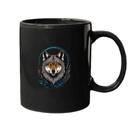 Flag Wolves July Howling Wolf Mugs