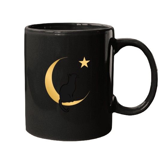Moon Cat Mugs