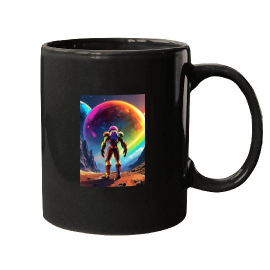 robot planet Mugs