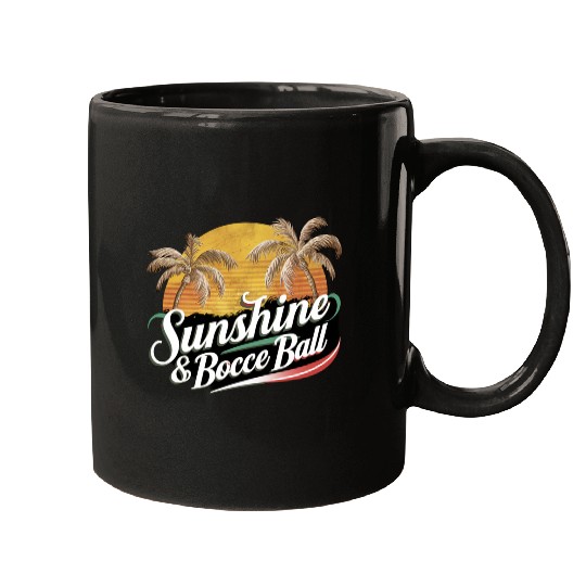 Sunset Palms & Bocce Bliss Mugs