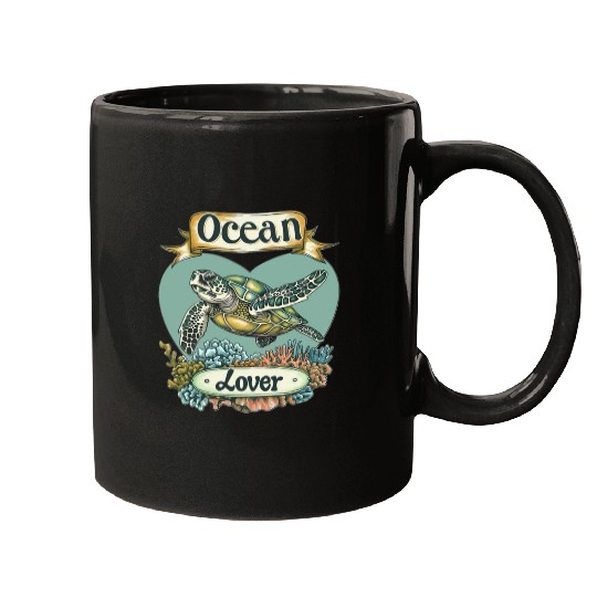 Ocean Lover Sea Turtle Mugs