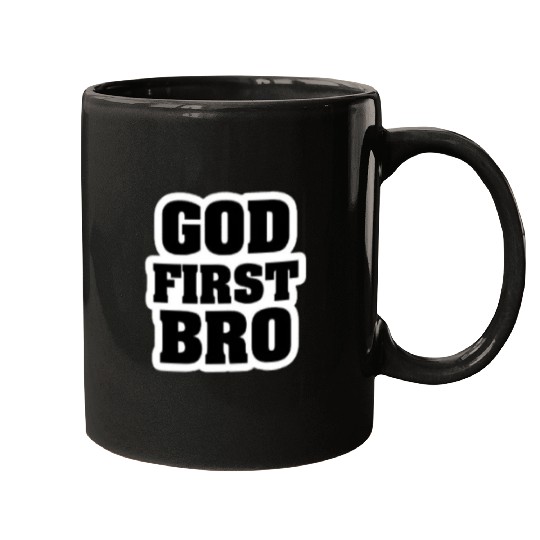God First Bro Faith Mugs