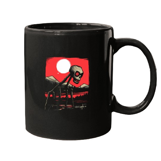 Japan Red Sun Horror: Skull Creature Mugs