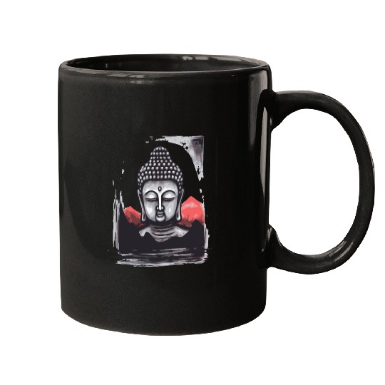 Japan Red Sun: Chilling Buddha Mugs