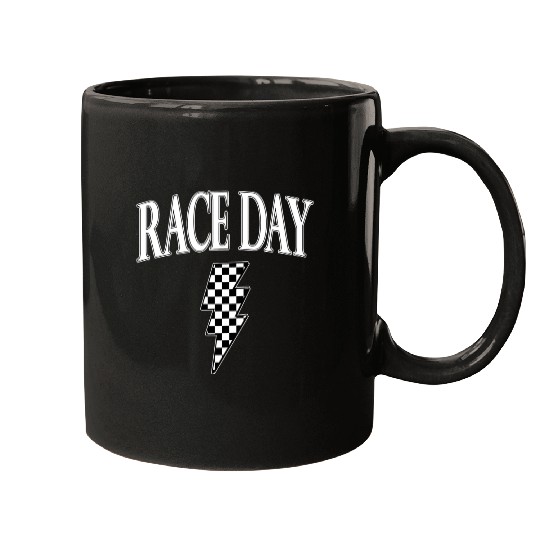Race Day Checkered Mugs