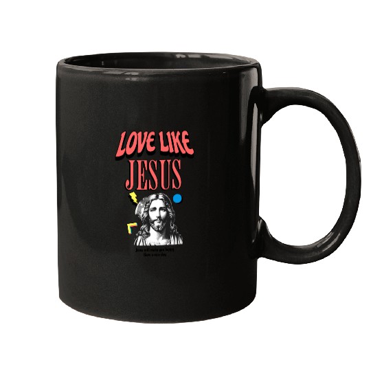 Love Like Jesus Modern Jesus Face Mugs