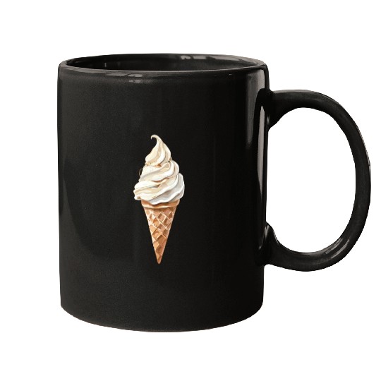 Swirled Vanilla Ice Cream Cone Delight Mugs