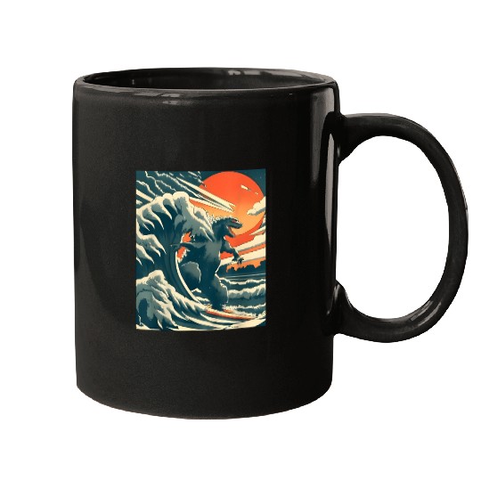 Japanese Monster Kaiju Funny Art Mugs