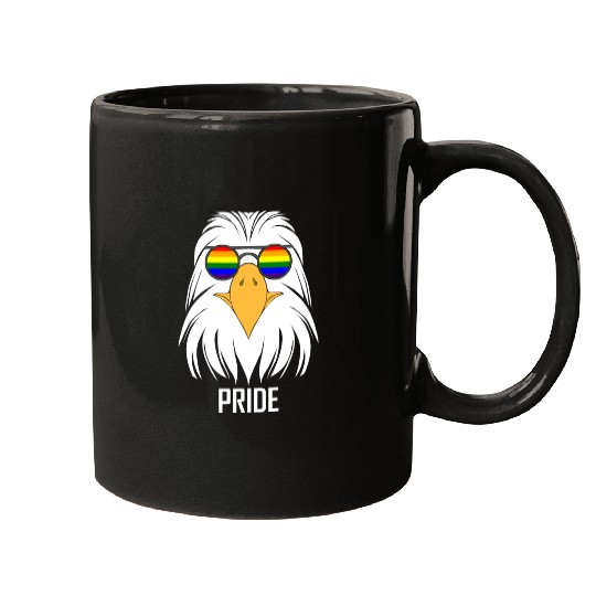 LGBTQ BALD EAGLE PRIDE DESIGN Mugs