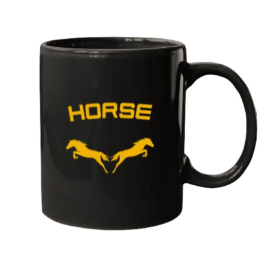 Horses Double Horse Riding Horsepower Lover T Mugs