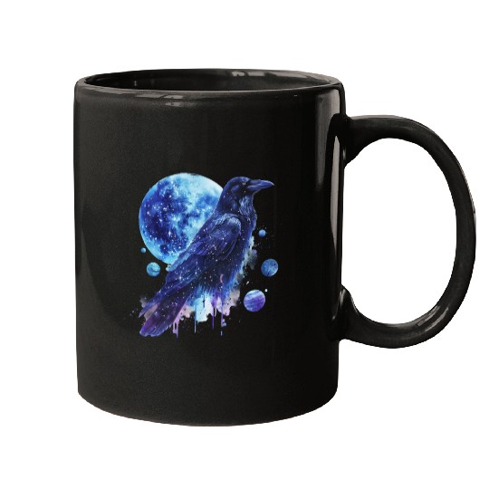 Celestial Raven Clipart Clipart, Crow Bird Witch Mugs
