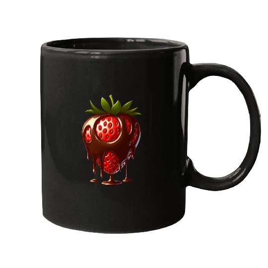 Strawberry chocolate delicious treat dessert Mugs