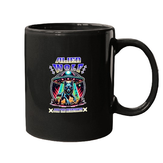 Alien Wolf, join the resistance Mugs