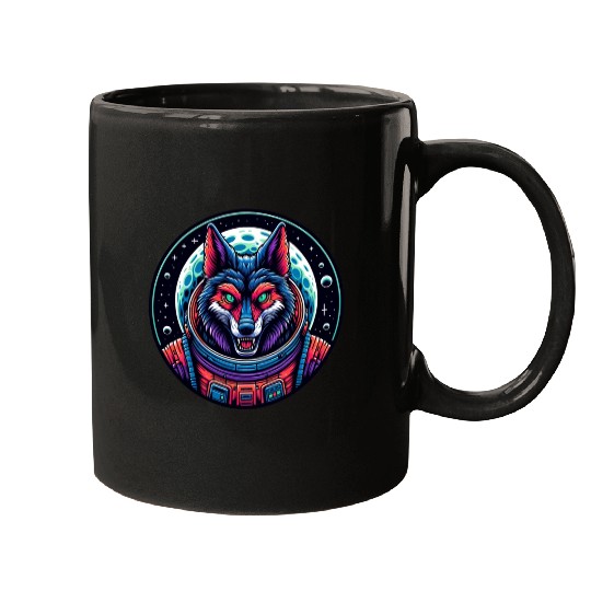 Space wolf alien Mugs