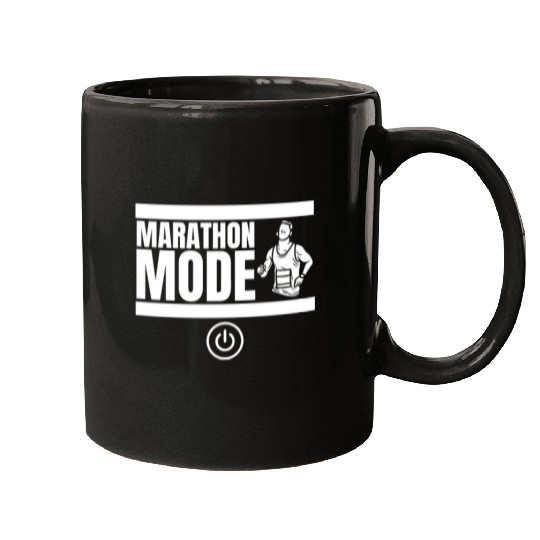 Marathon Mode On Funny Marathon Running Mugs