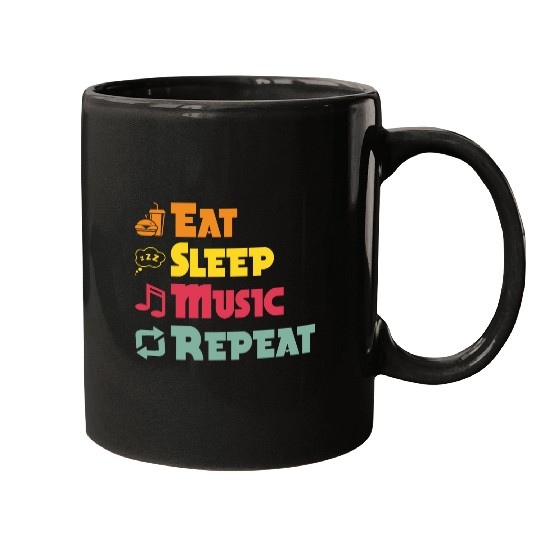 Eat Sleep Music Repeat Mugs